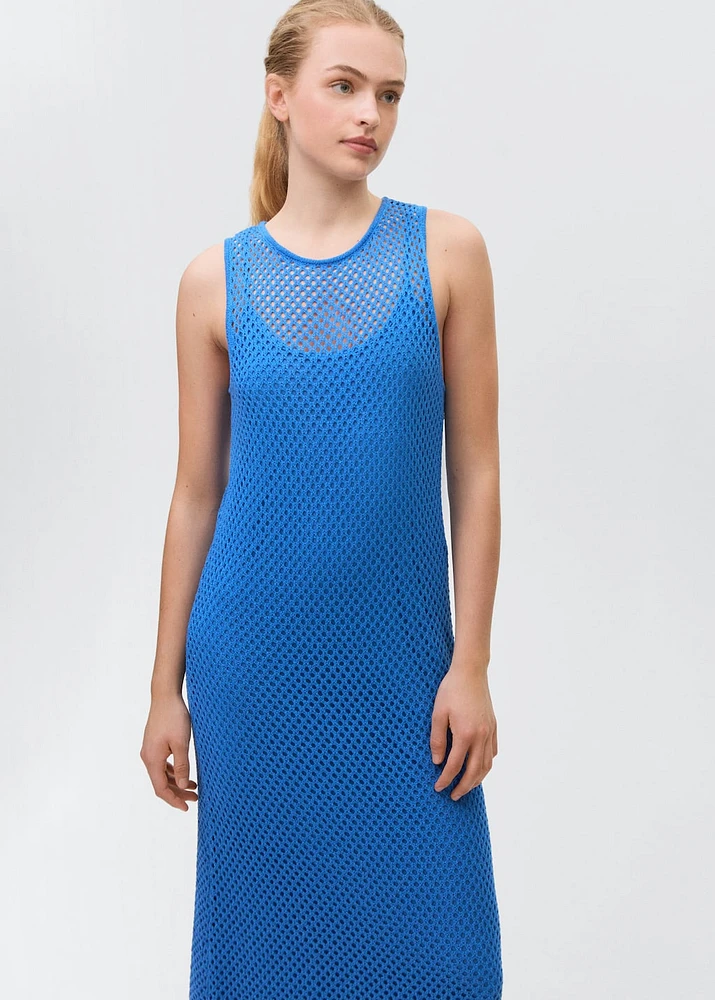 Mesh crochet dress