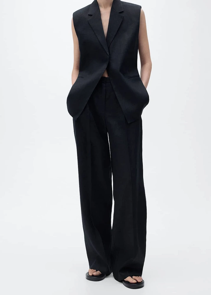 Linen suit trousers