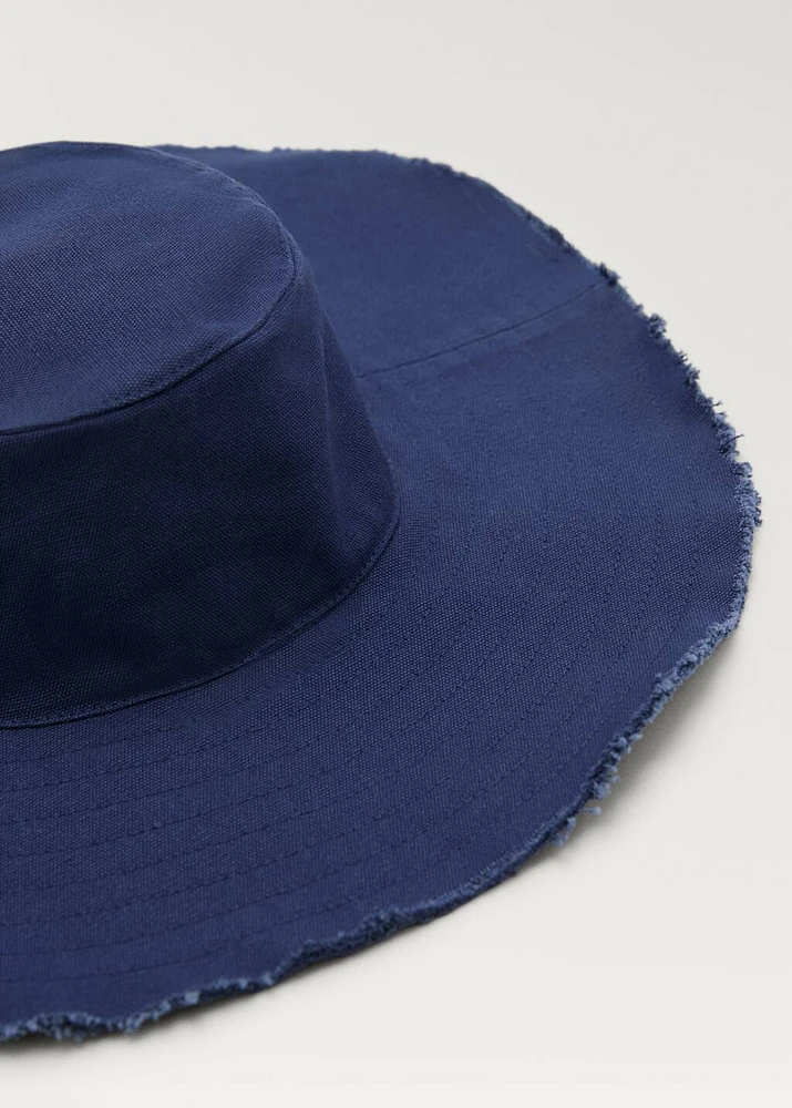 Plain cotton beach hat