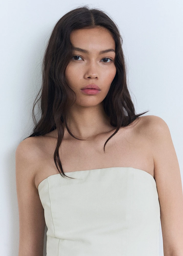 Strapless flared top
