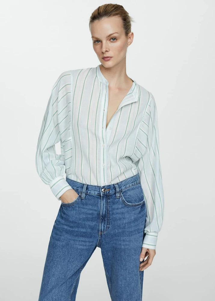 Stripe-print shirt