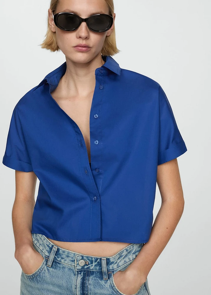 100% cotton crop shirt
