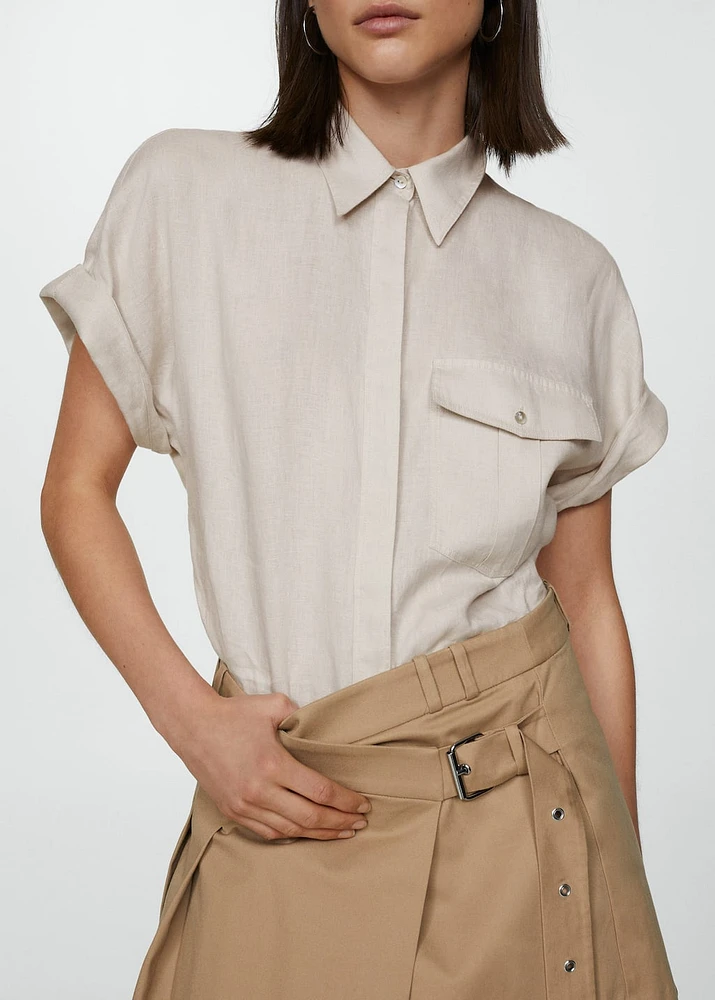 Pocket linen shirt