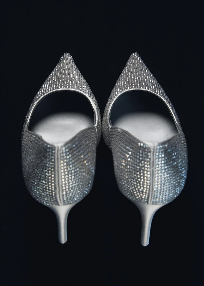 Rhinestone heel shoes