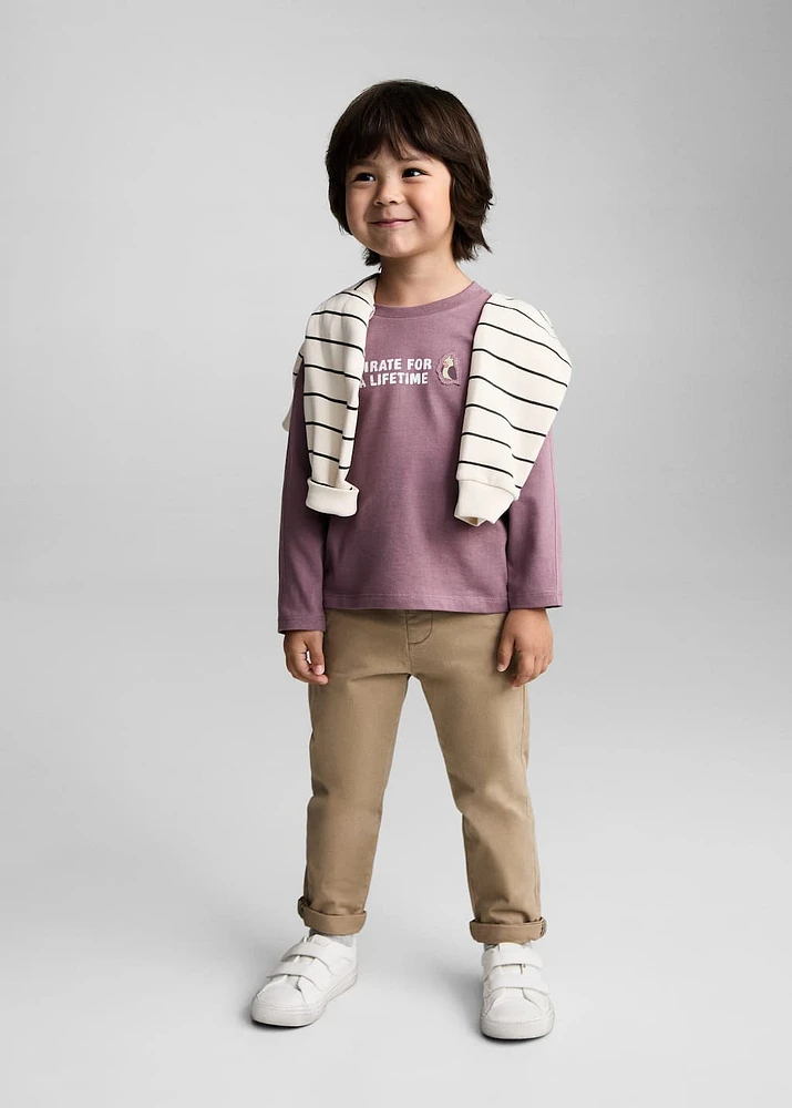 Message cotton T-shirt
