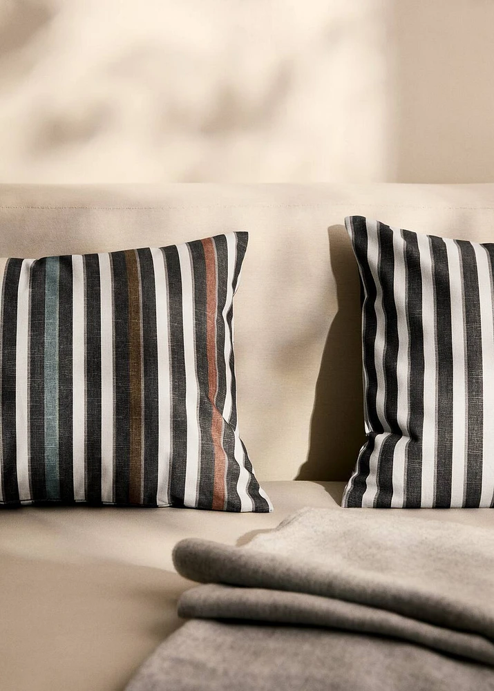 Cushion cover with printed stripes 40x60 cm
