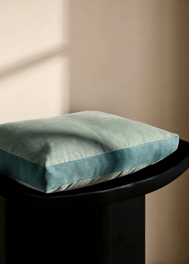 Linen two-tone box cushion cover 30x50 cm