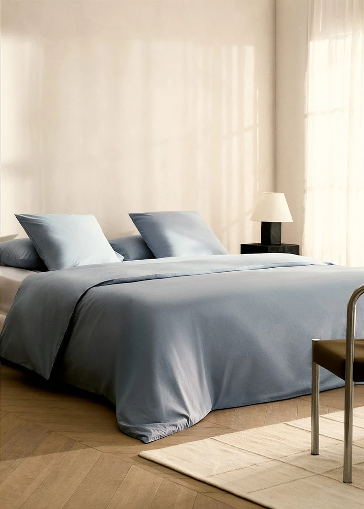 Cotton percale duvet cover for 90cm bed