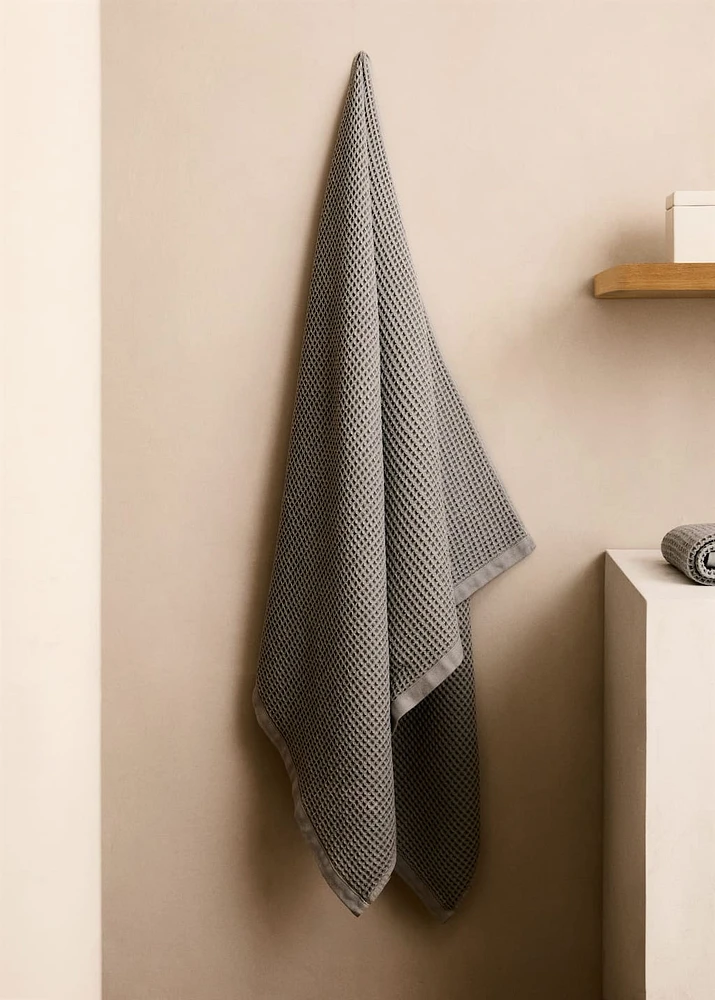 100% cotton waffle bath towel 90x150cm
