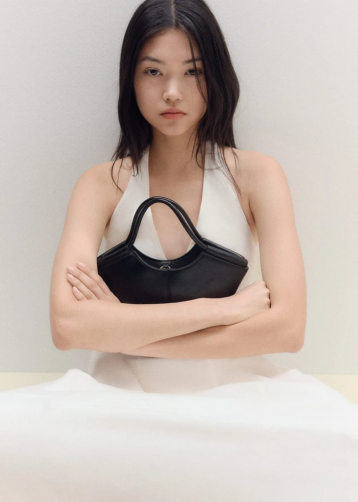 Mini shopper-style shoulder bag