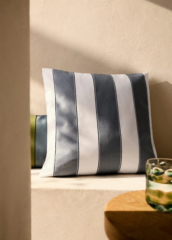 Waterproof striped cushion cover 50x50 cm
