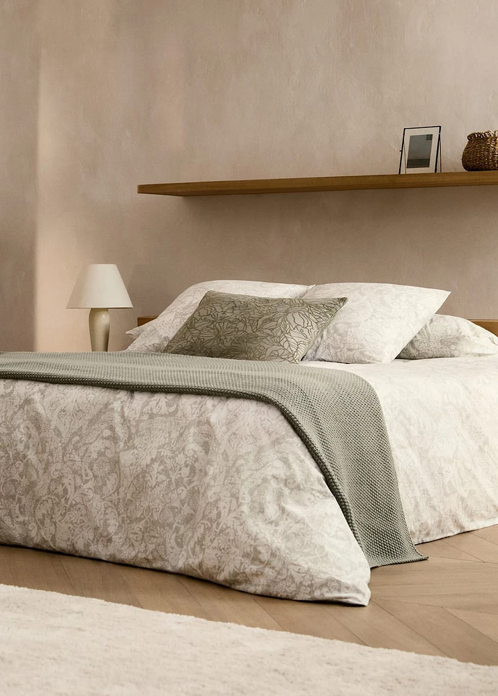Cotton paisley-print duvet cover for 180/200 cm bed