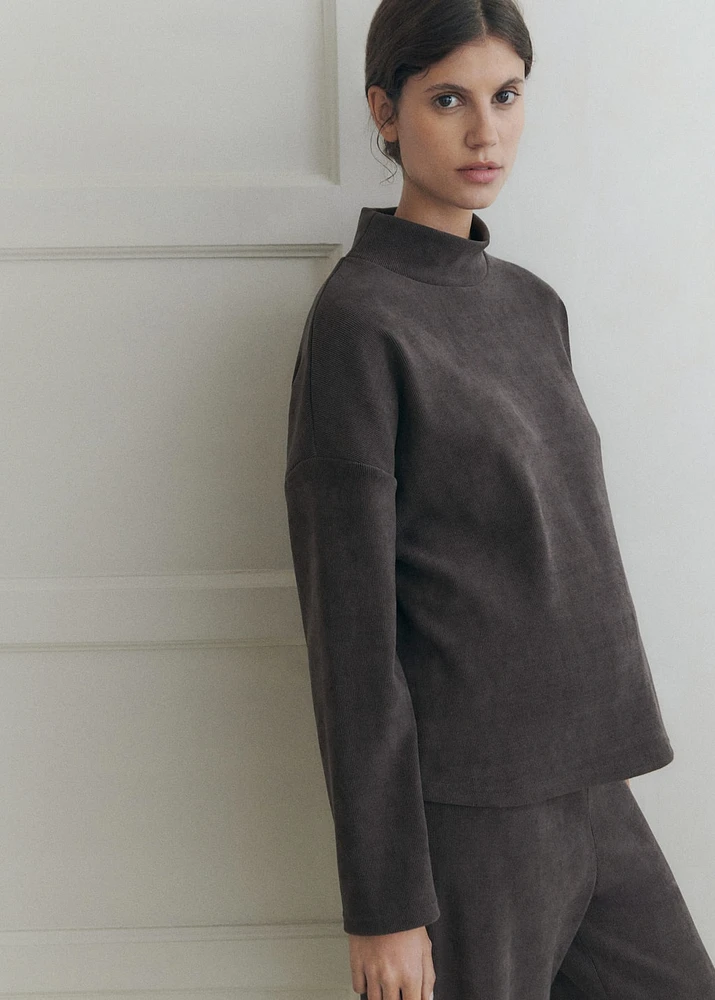 Corduroy maternity sweater