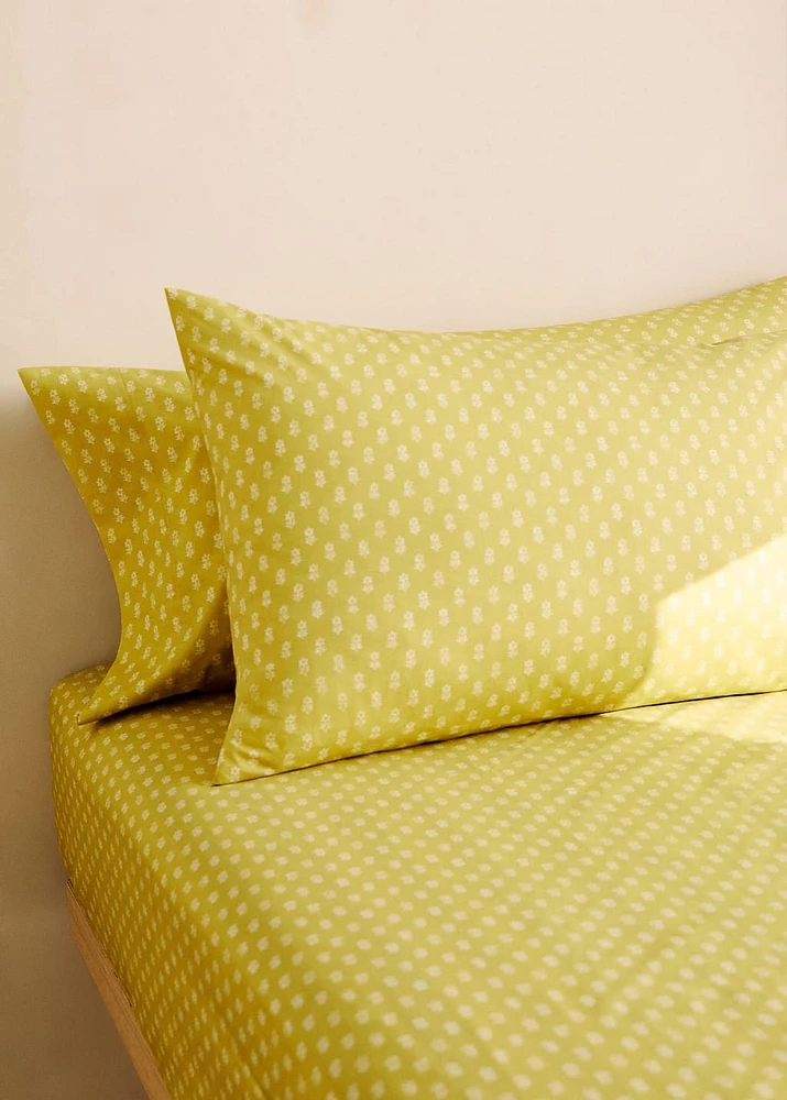 Cotton percale children's pillowcase with small flower 50x75 cm