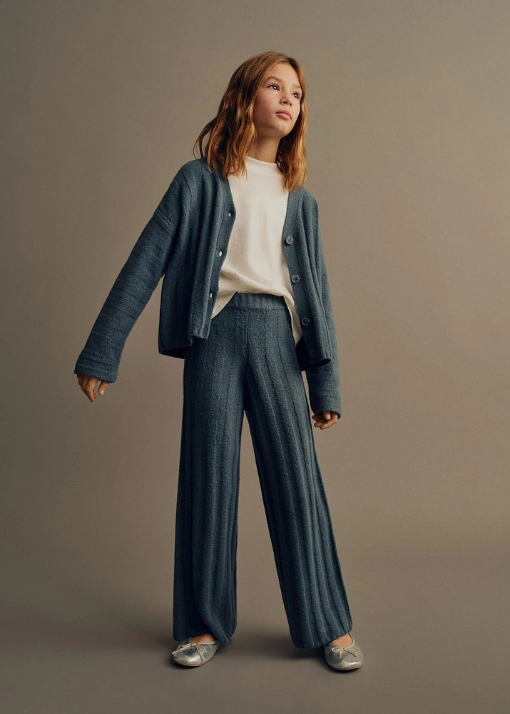 Ribbed knit trousers