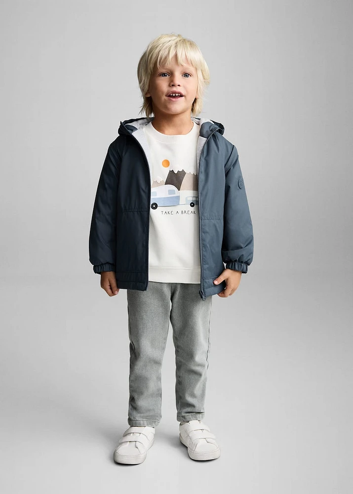 Hood quilted coat