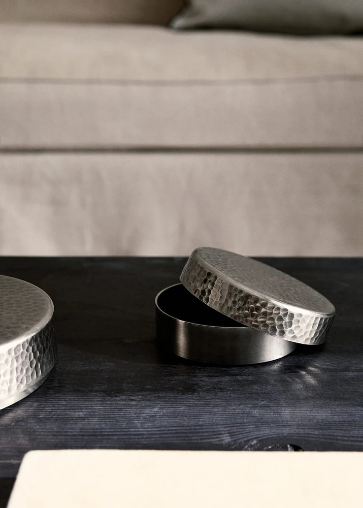 Small hammered metal box