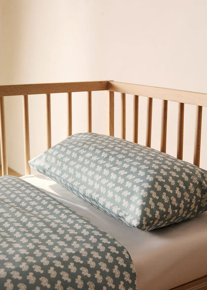 Cotton percale printed children's pillowcase 30x50 cm