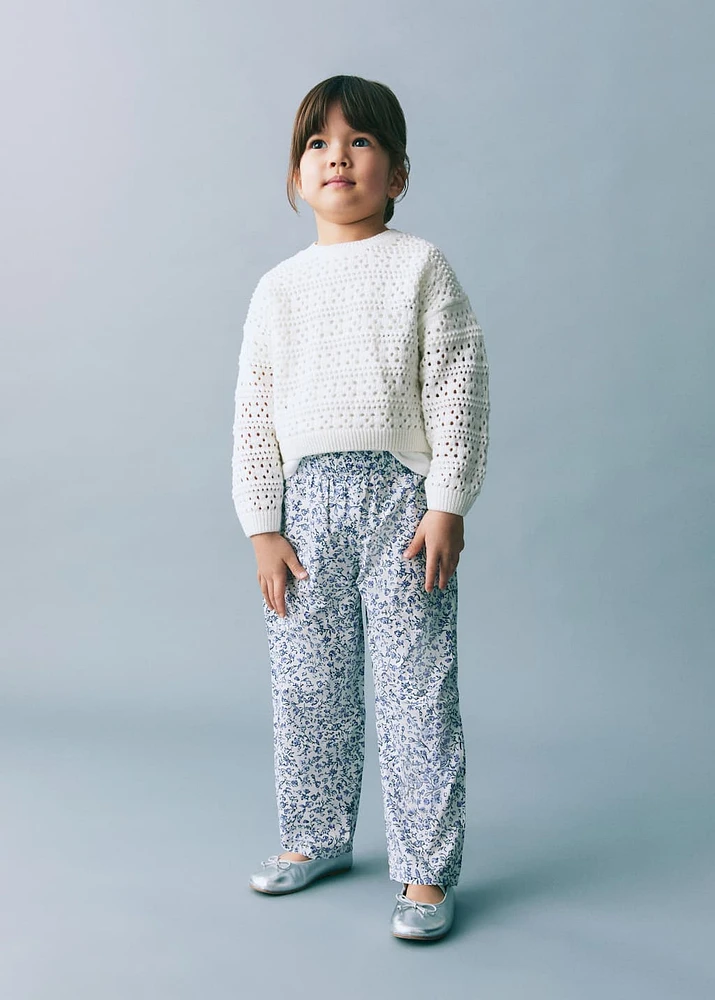 Printed cotton pants
