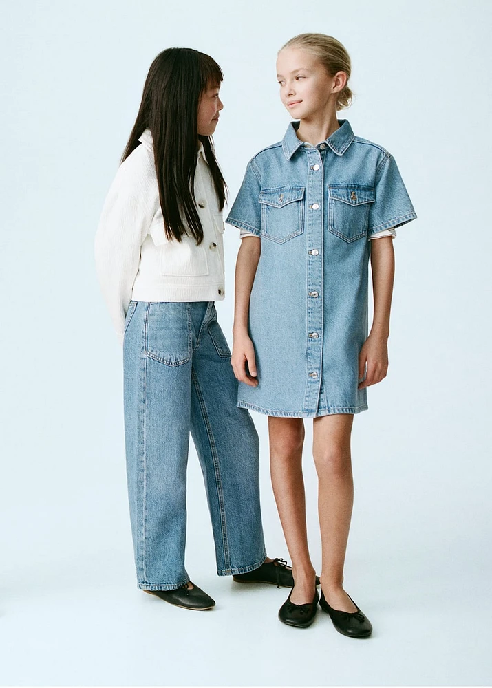 Short denim dress