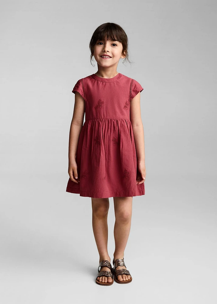 Embroidered detail dress