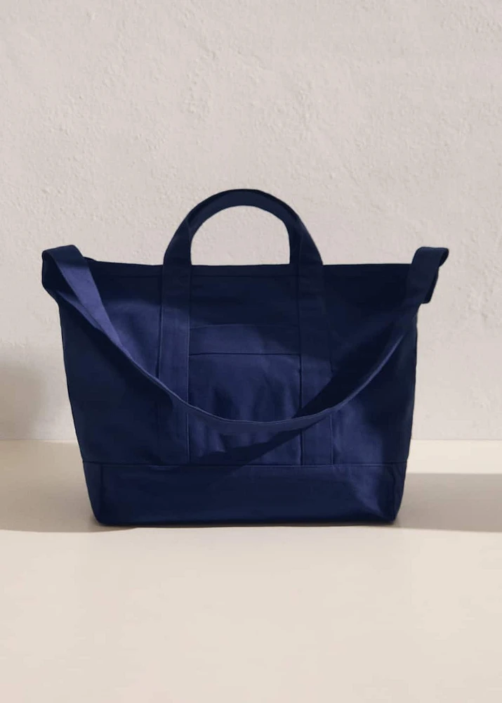 Plain cotton beach bag