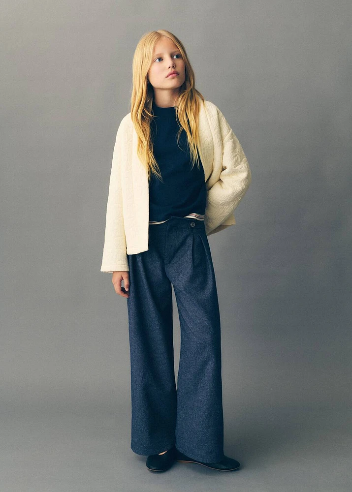 Textured embroidered jacket