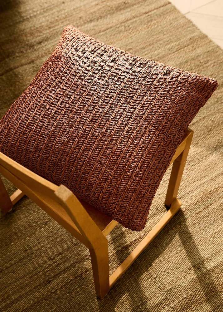 Braided-design cushion cover 45x45 cm
