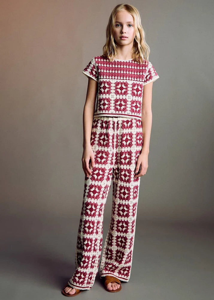 Straight crochet pants
