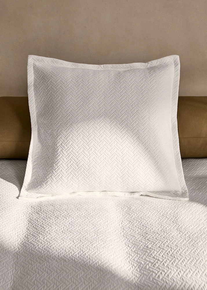 Cotton jacquard geometric pillowcase 50x50 cm