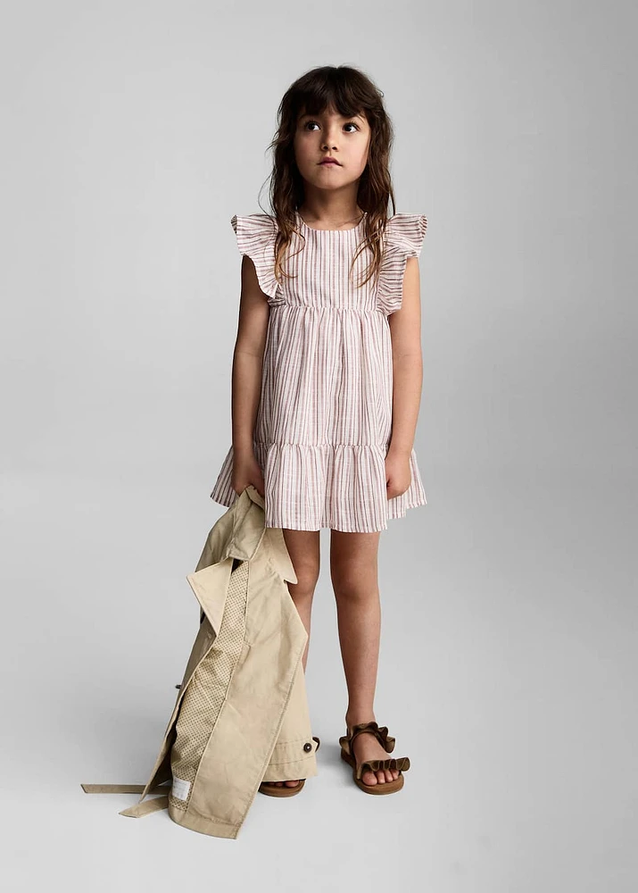 Ruffled striped dress