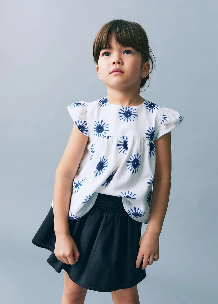 Cotton-linen skirt