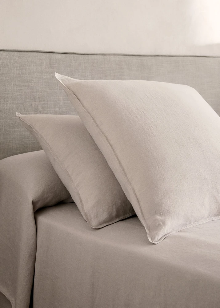 Washed linen pillowcase 45x110 cm