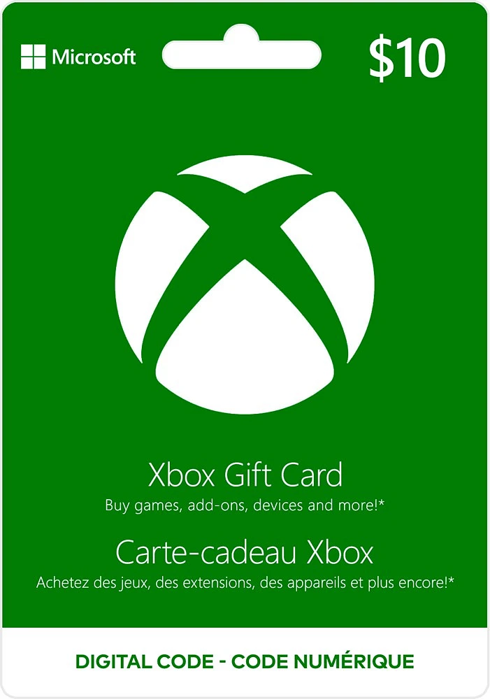 Carte-cadeau Xbox de  10 $ 