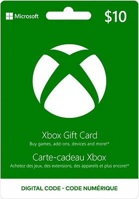 Carte-cadeau Xbox de  10 $ 