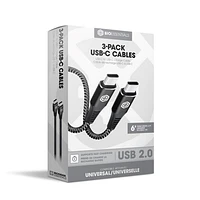 Bio Essentials USB-C to USB-C Charge Cable (3 pack)   