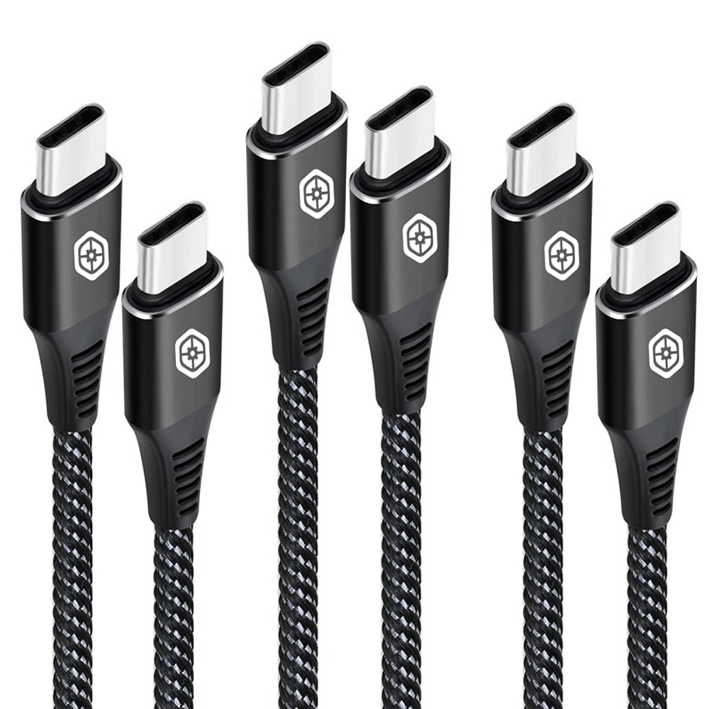 Bio Essentials USB-C to USB-C Charge Cable (3 pack)   