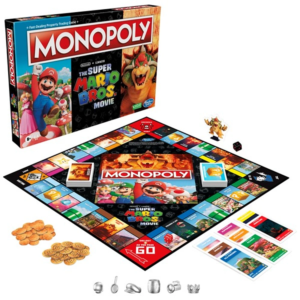 Monopoly The Super Mario Bros. Movie Edition Kids Board Game
