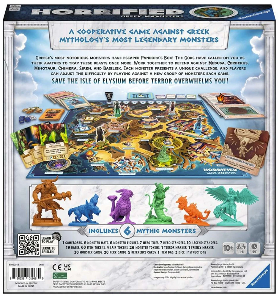 Horrified: Greek Monsters Cooperative Strategy Board Game 