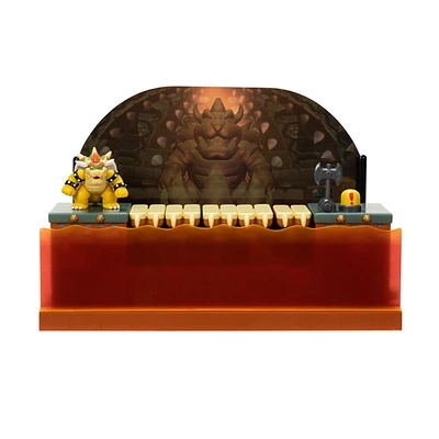 Nintendo Super Mario Deluxe Bowser Battle Action Figure Playset 
