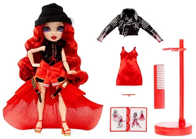 Rainbow High Fantastic Fashion Ruby Anderson – Poupée-mannequin rouge de 11 po (28 cm) 