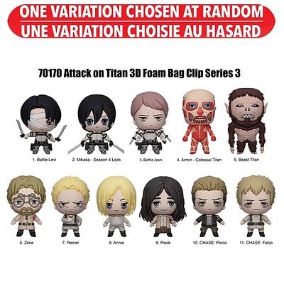 Attack on Titan Series 3 3D Foam bag Clip Blind Bags – Une variation choisie au hasard