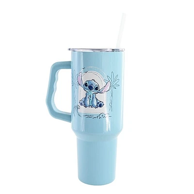 Verre bleu Stitch Aloha 