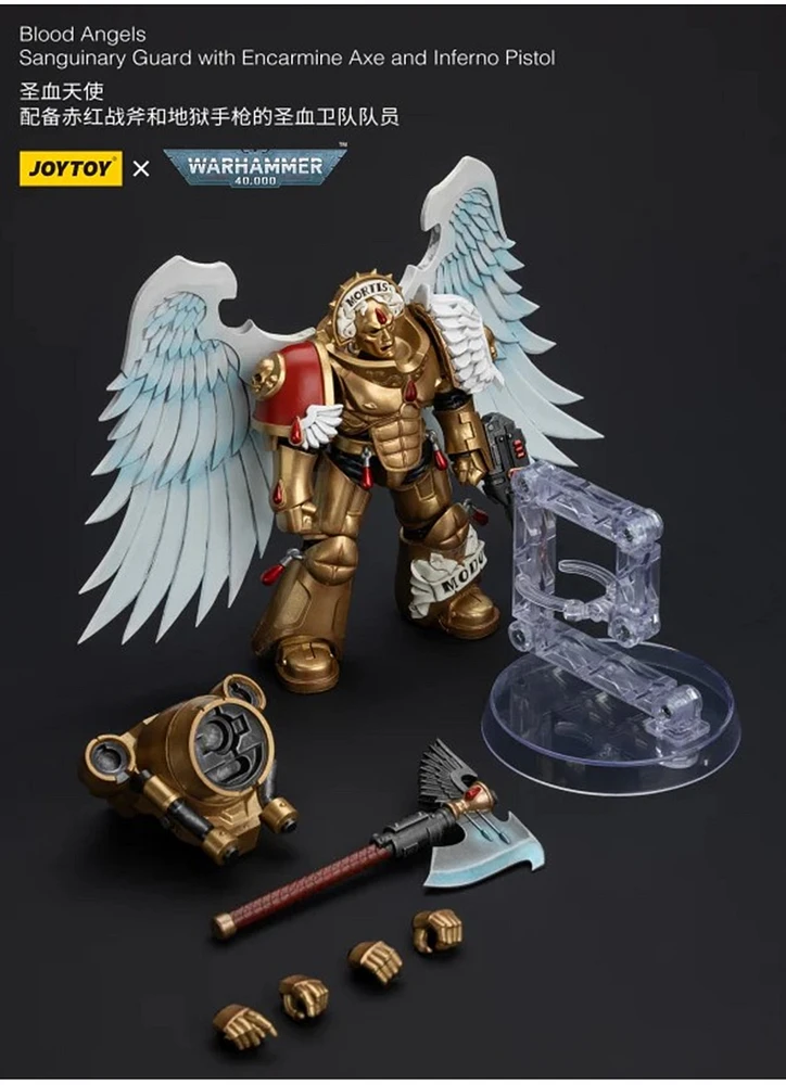 Warhammer Blood Angels Sanguinary Guard with Encarmine Axe and Inferno Pistol 