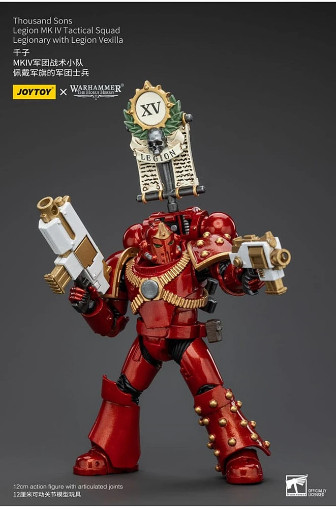 Warhammer The Horus Heresy Action Figure 1/18 Thousand Sons Legion MK IV Tactical Squad Legionary With Legion Vexilla