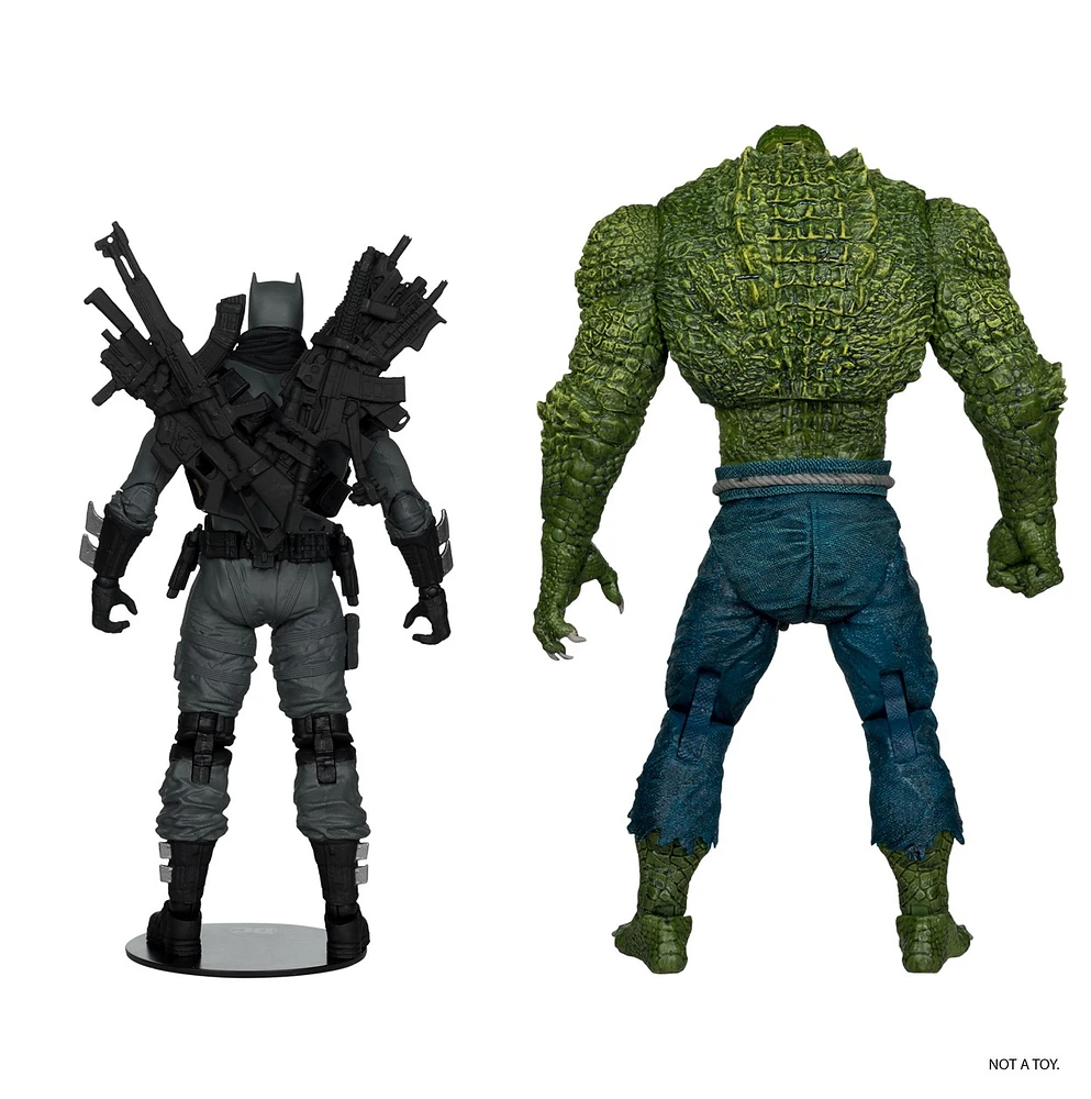 DC Multiverse The Grim Knight vs Killer Croc (Dark Multiverse) 7-Inch Figure and Mega Figure 