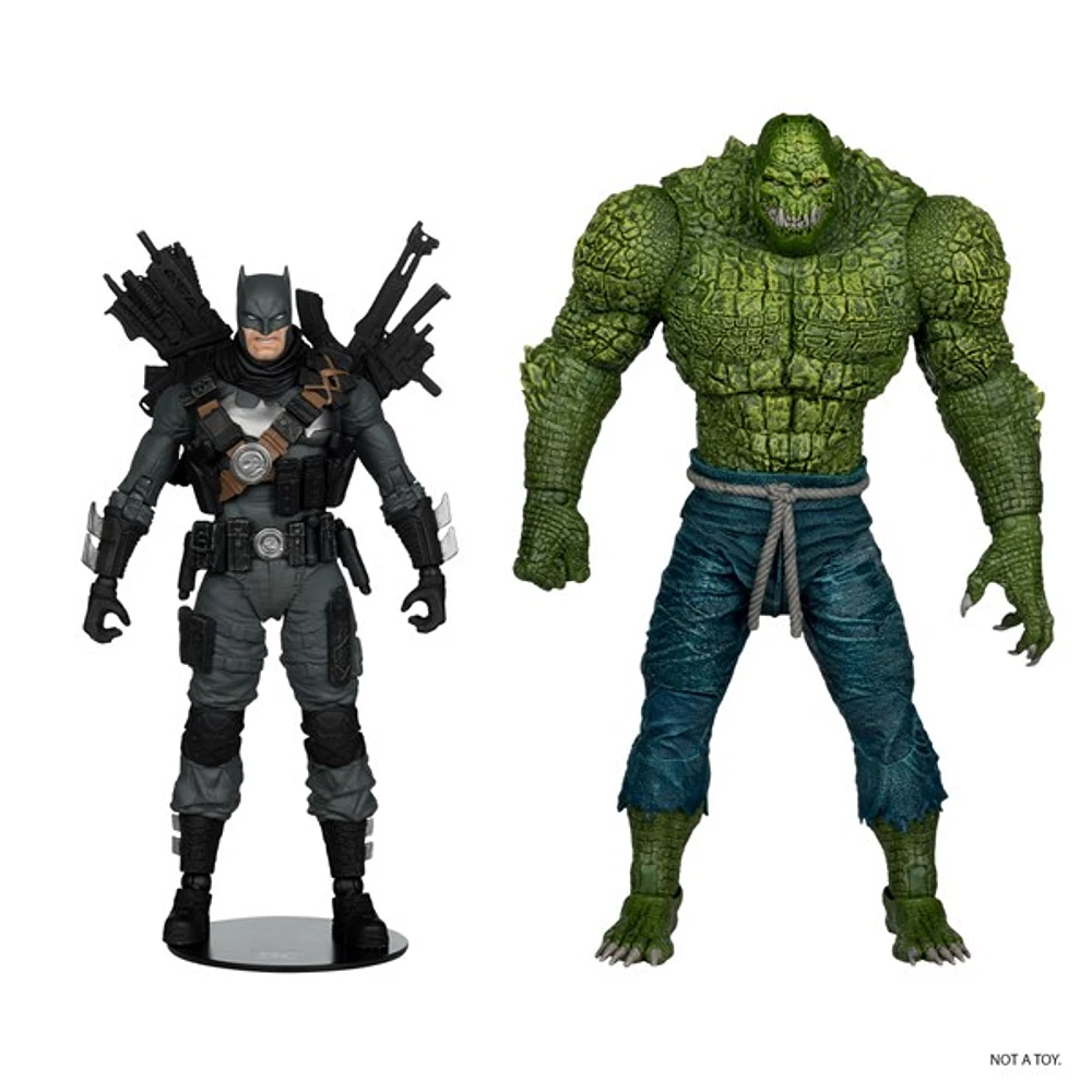DC Multiverse The Grim Knight vs Killer Croc (Dark Multiverse) 7-Inch Figure and Mega Figure