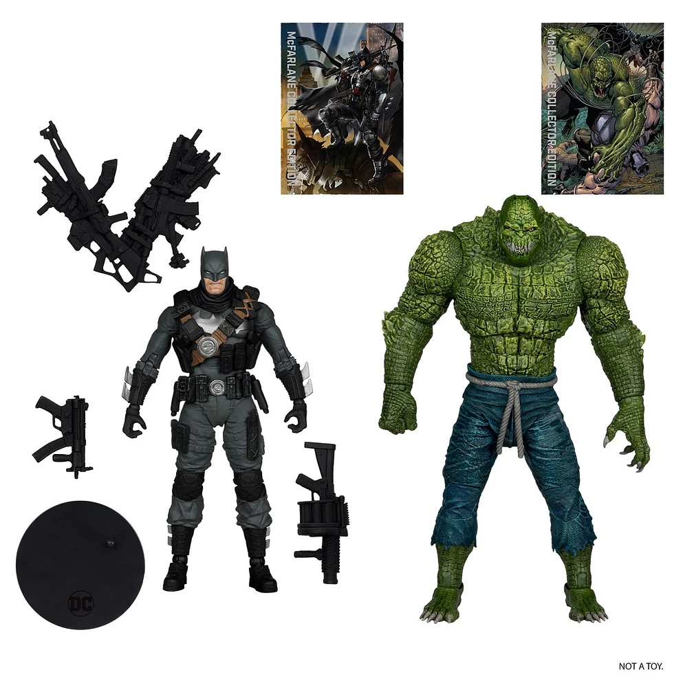 DC Multiverse The Grim Knight vs Killer Croc (Dark Multiverse) 7-Inch Figure and Mega Figure 