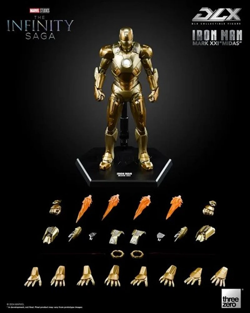 Marvel Studios: The Infinity Saga - DLX Iron Man Mark 21 “Midas” ThreeZero Action Figure