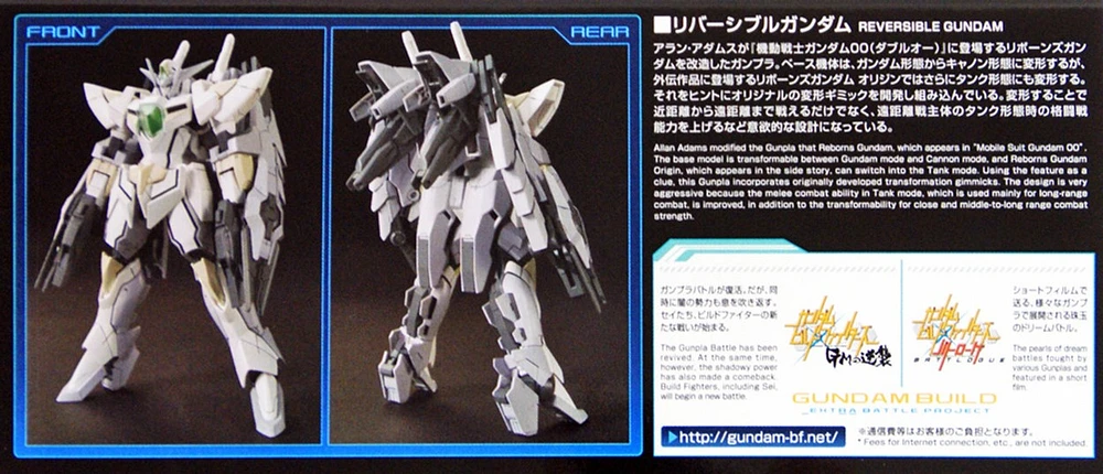 Bandai HG Build Fighters 063 REVERSIBLE Gundam 1/144 Scale  Build Kit 